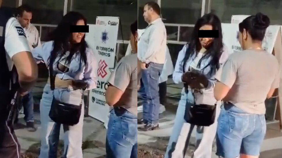 Una mujer en estado de ebriedad genera caos en un control de alcoholimetría en Torreón, desafiando a las autoridades.