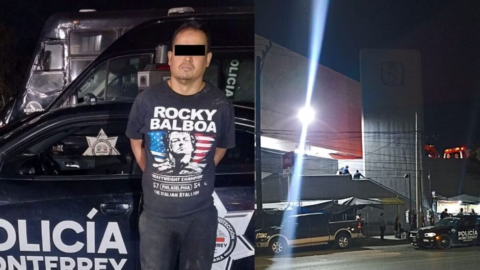 Un hombre fue arrestado tras herir a su padre con un cuchillo afuera de la Clínica 33 del IMSS en Monterrey.