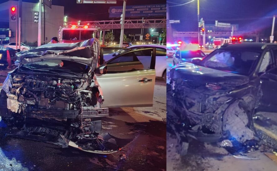 Un grave accidente en Gómez Palacio dejó dos vehículos en pérdida total y una mujer lesionada tras el choque.