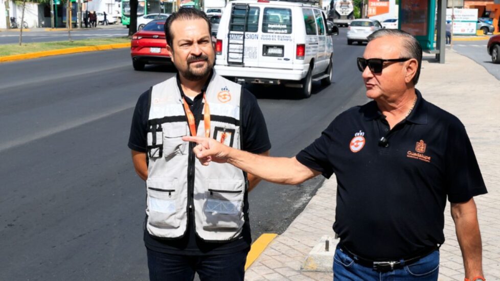 Rehabilitación de la avenida Benito Juárez en Guadalupe casi finalizada