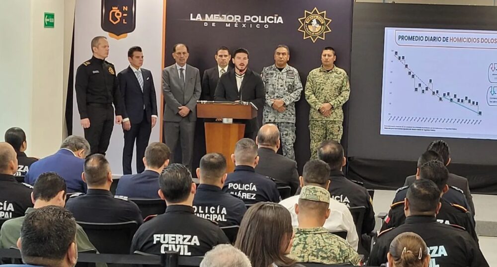 Samuel García destaca la caída histórica de homicidios en Nuevo León